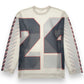 DRIES VAN NOTEN OVERSIZED HEGLAND PRINTED MESH JERSEY GREY L