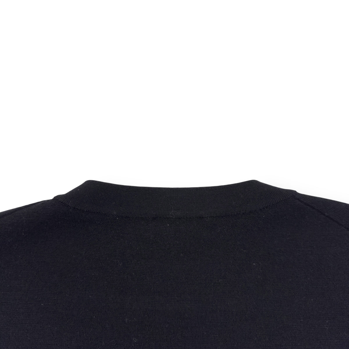 DIOR LOGO PATCH CREWNECK WOOL SWEATER BLACK L