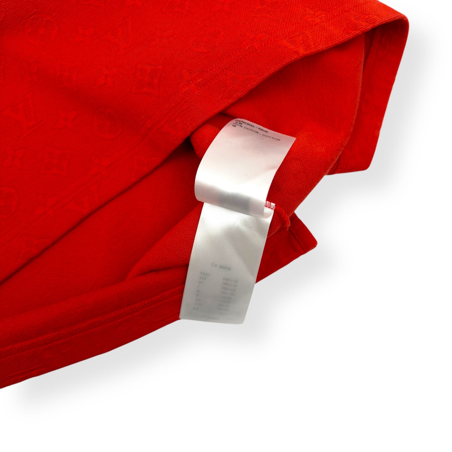 LOUIS VUITTON SIGNATURE 3D POCKET MONOGRAM T-SHIRT RED L