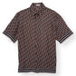 DIOR OBLIQUE SILK MONOGRAM SHIRT BROWN 40 / M
