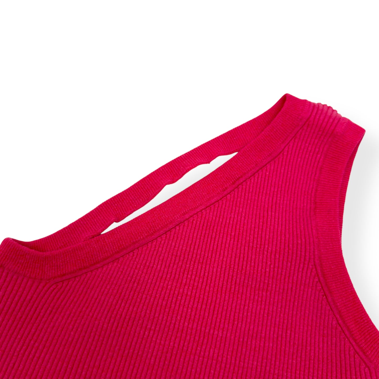 JACQUEMUS LA MAILLE ASCU ONE-SHOULDER TOP PINK 36 / S