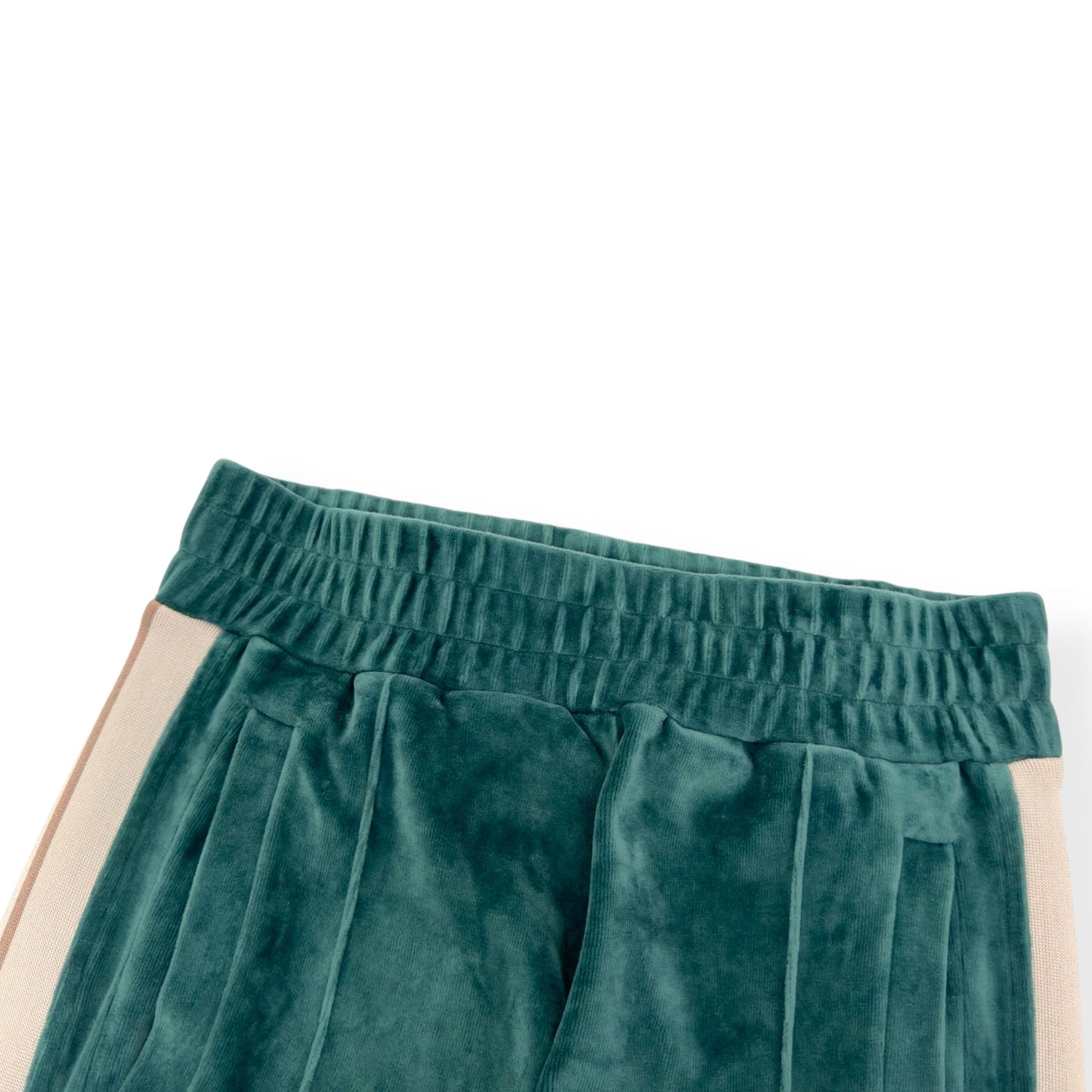 PALM ANGELS VELOUR STRAIGHT LEG TRACK PANTS GREEN XS