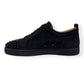 CHRISTIAN LOUBOUTIN LOUIS JUNIOR SPIKES SUEDE SNEAKER BLACK UK9.5
