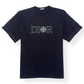 DIOR X STONE ISLAND OVERSIZED LOGO EMBROIDERED T-SHIRT BLACK / WHITE XL