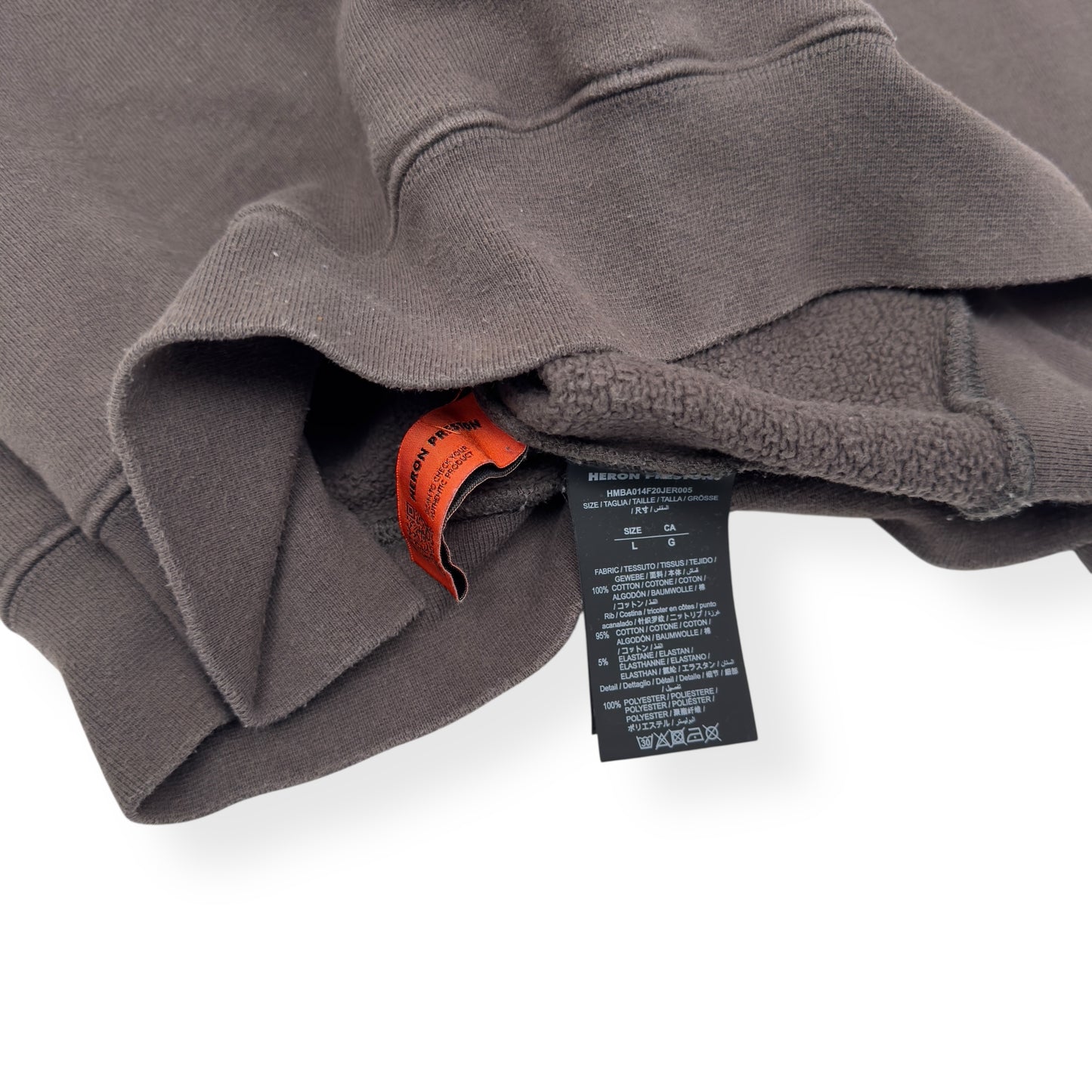 HERON PRESTON HERON PRINT CREWNECK SWEATER BROWN / ORANGE L