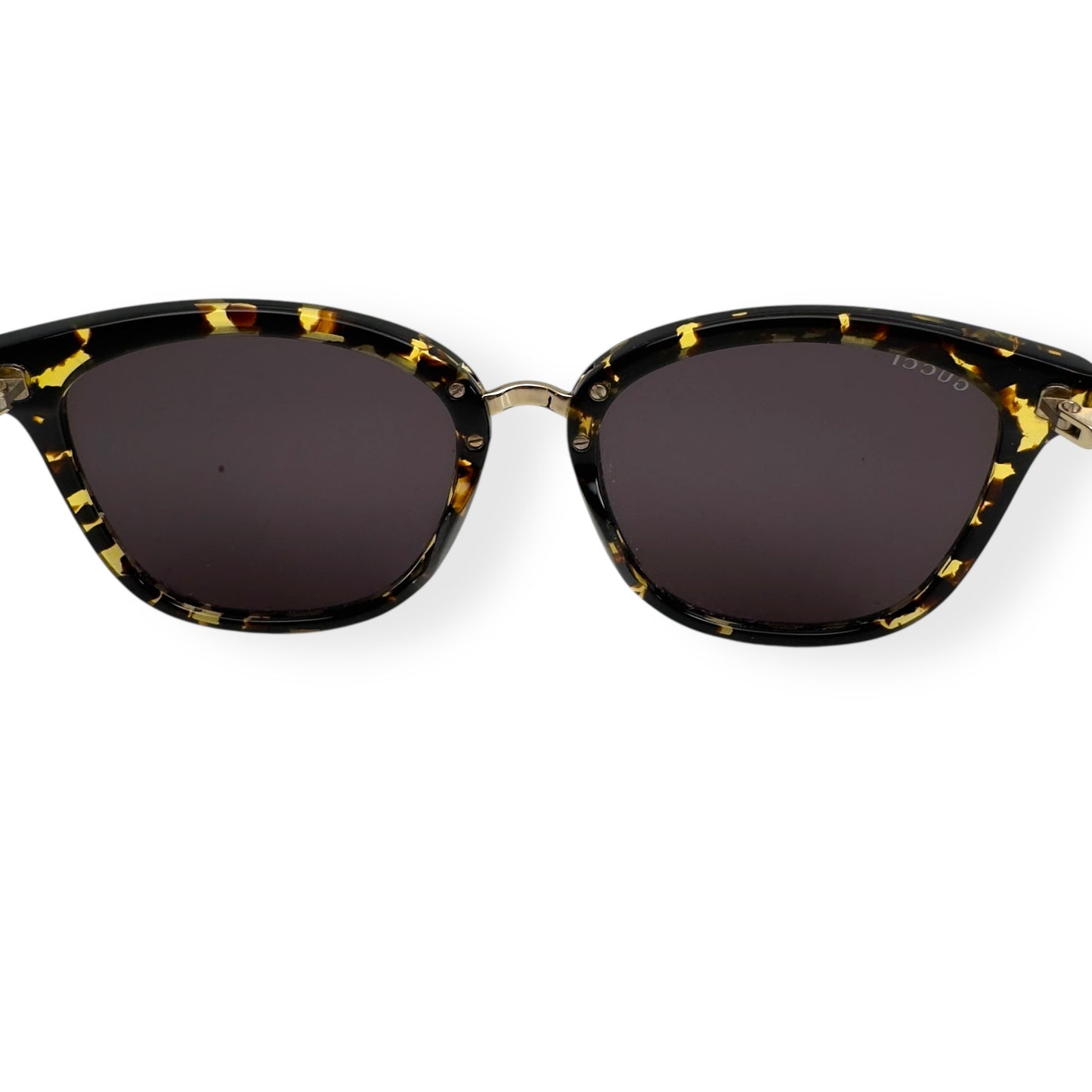 GUCCI SPOTTED TORTOISESHELL SUNGLASSES BROWN