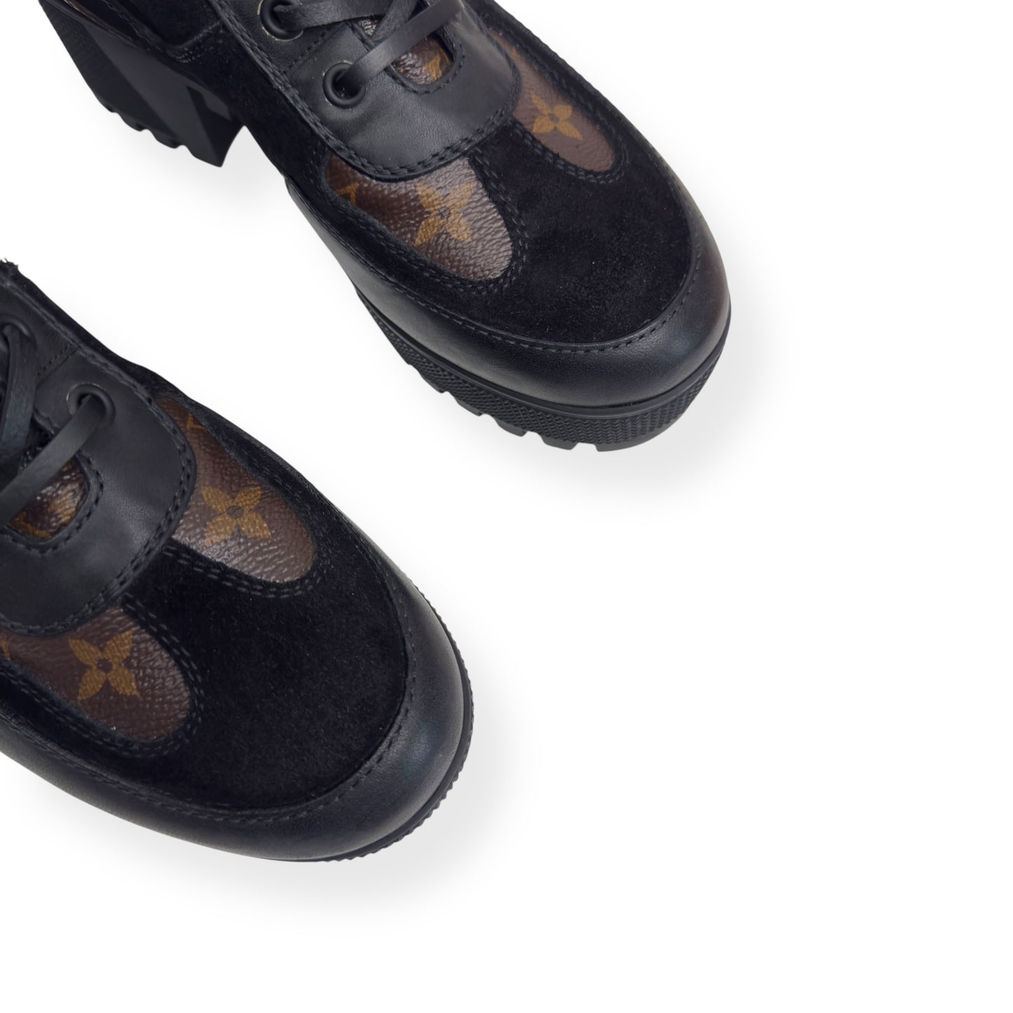 LOUIS VUITTON LAUREATE DESERT BOOTS BLACK / BROWN 38 / UK5