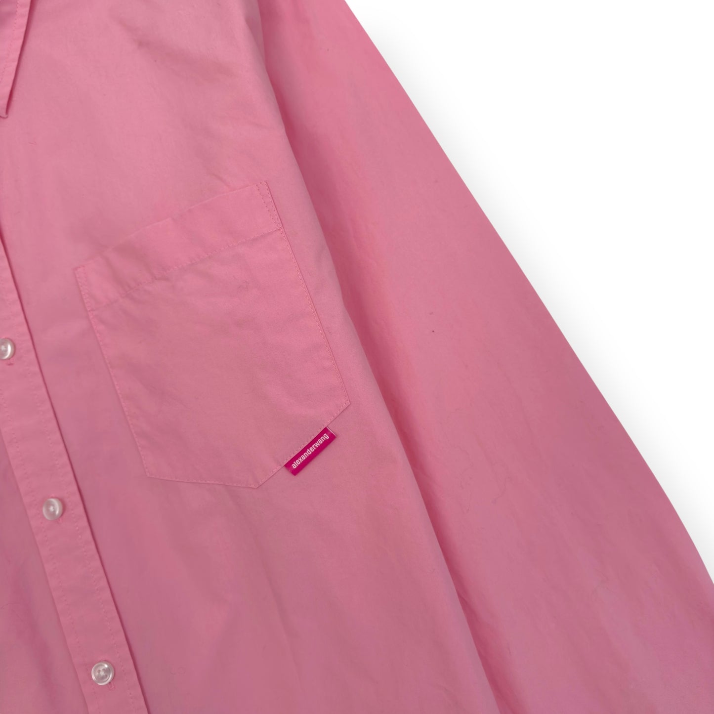 ALEXANDER WANG COTTON BUTTON-UP SHIRT PINK XS