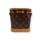 LOUIS VUITTON NANO NOÉ MONOGRAM CANVAS BAG BROWN MINI