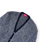 SUPREME 2-TONE MOHAIR CARDIGAN BLACK / WHITE L