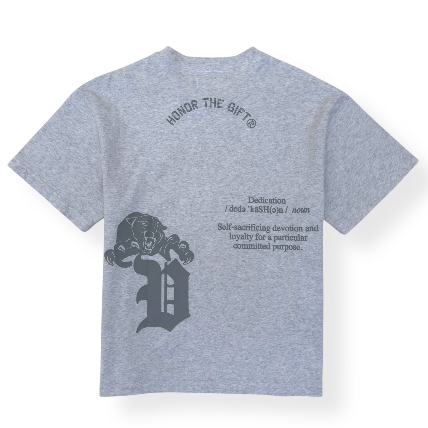 HONOR THE GIFT HTG DEDICATION T-SHIRT HEATHER GREY L
