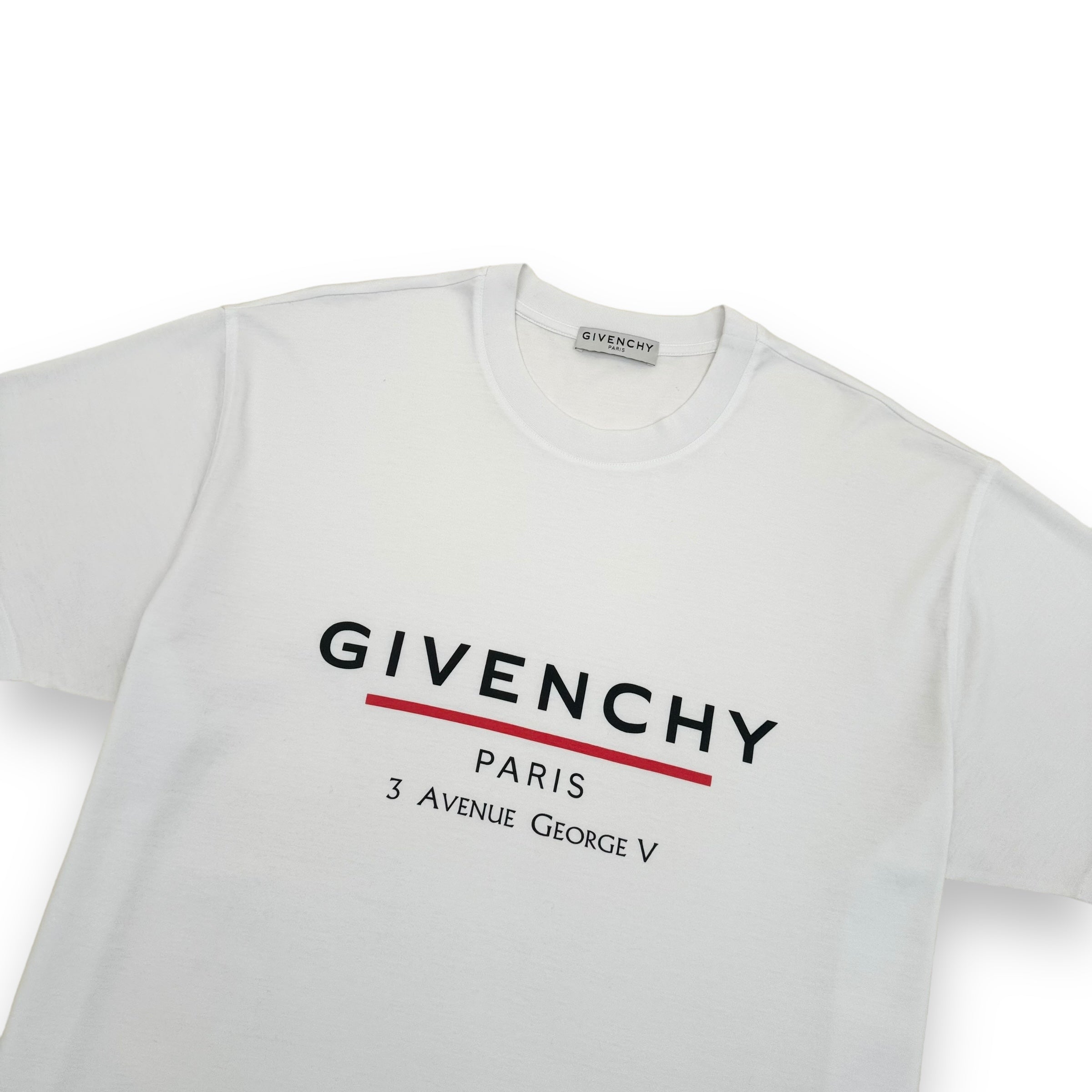 GIVENCHY PARIS LOGO T-SHIRT WHITE M