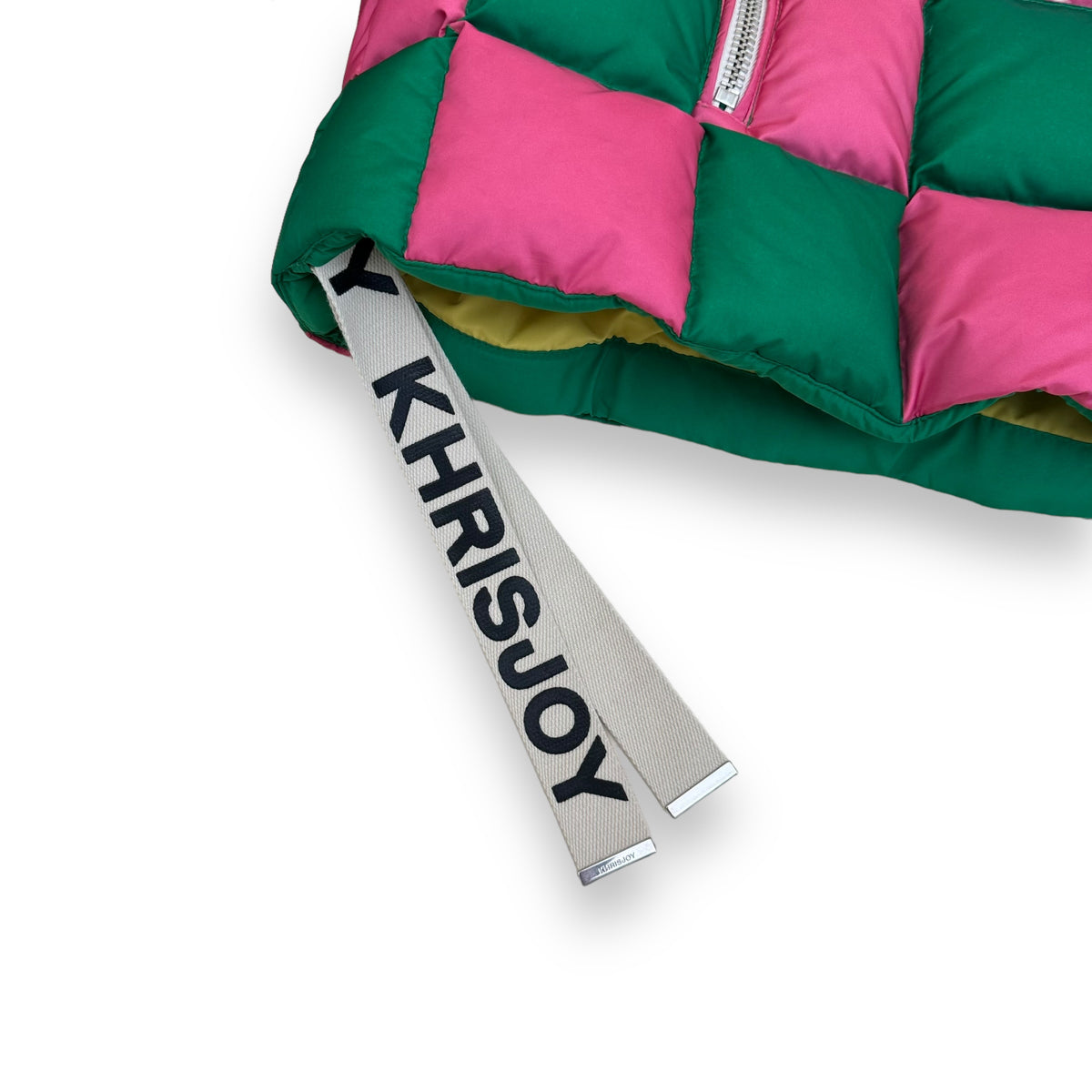 KHRISJOY PUFF KHRISMAN DAMIER SHADE DOWN PUFFER JACKET MULTICOLOURED L