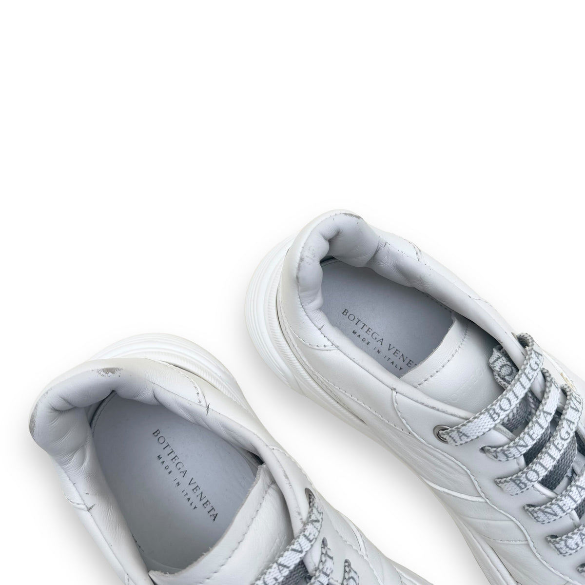BOTTEGA VENETA SPEEDSTER LEATHER SNEAKER WHITE UK6.5