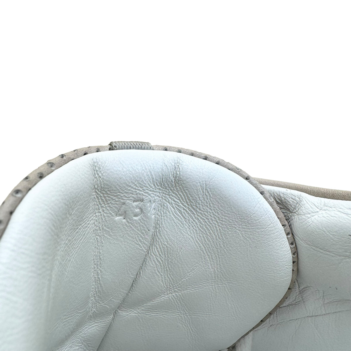HERMES LEATHER MATCH RUNNER SNEAKER WHITE / TAN UK9.5