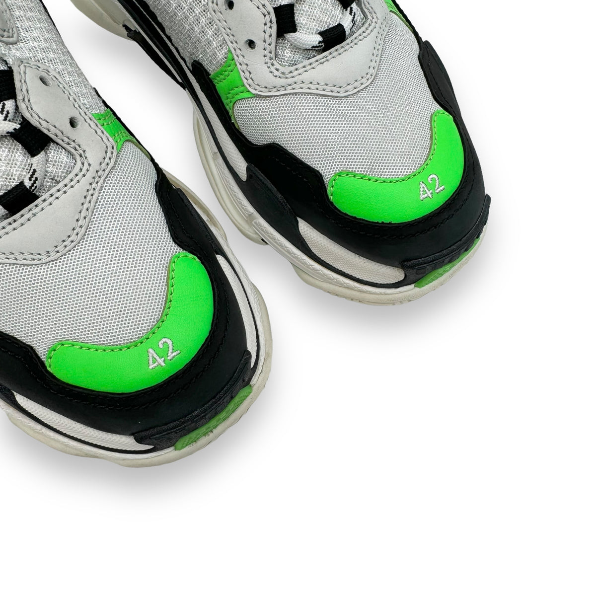 BALENCIAGA TRIPLE S SNEAKER BLACK / GREEN / WHITE UK8