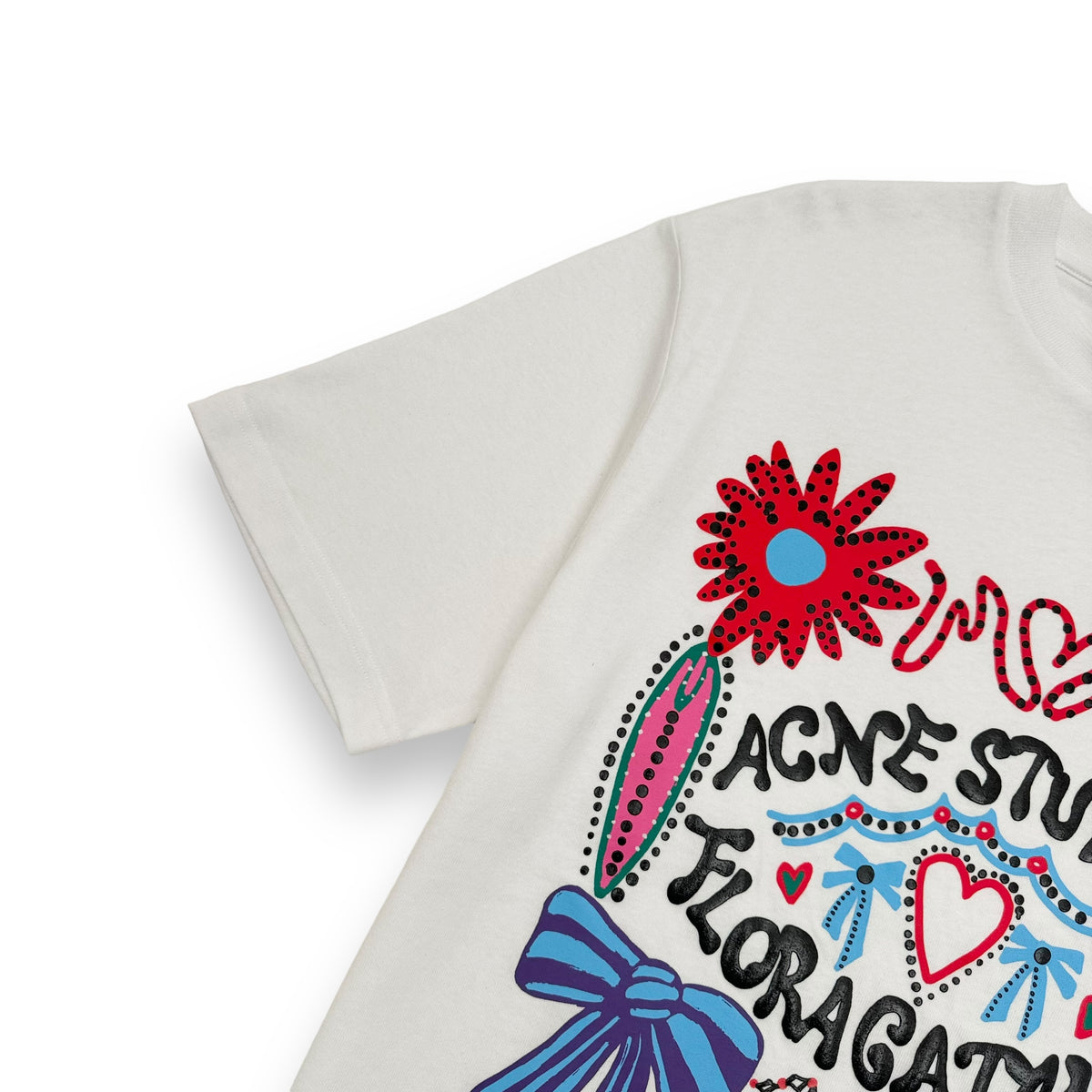 ACNE STUDIOS ENRIKO OVERSIZED LOGO-PRINT T-SHIRT WHITE S