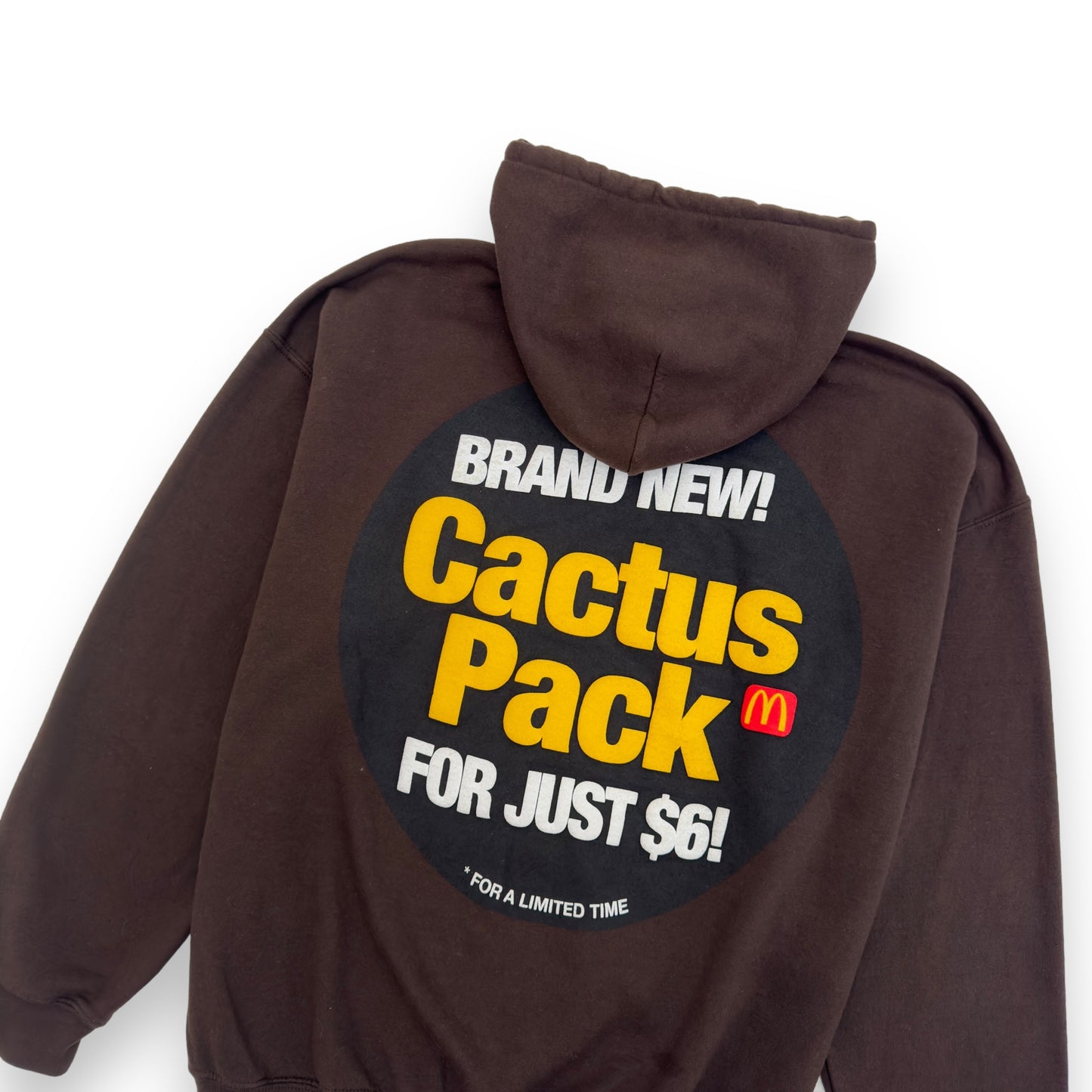 CACTUS JACK BY TRAVIS SCOTT X MCDONALDS CACTUS PACK STICKER HOODIE BROWN L