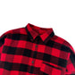 PALM ANGELS CLASSIC LOGO CHECKED OVER SHIRT BLACK / RED L