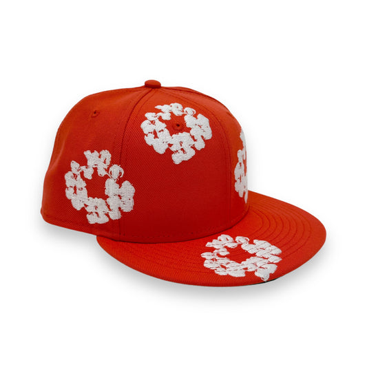 DENIM TEARS NEW ERA COTTON WREATH CAP ORANGE 59/50 7 1/2