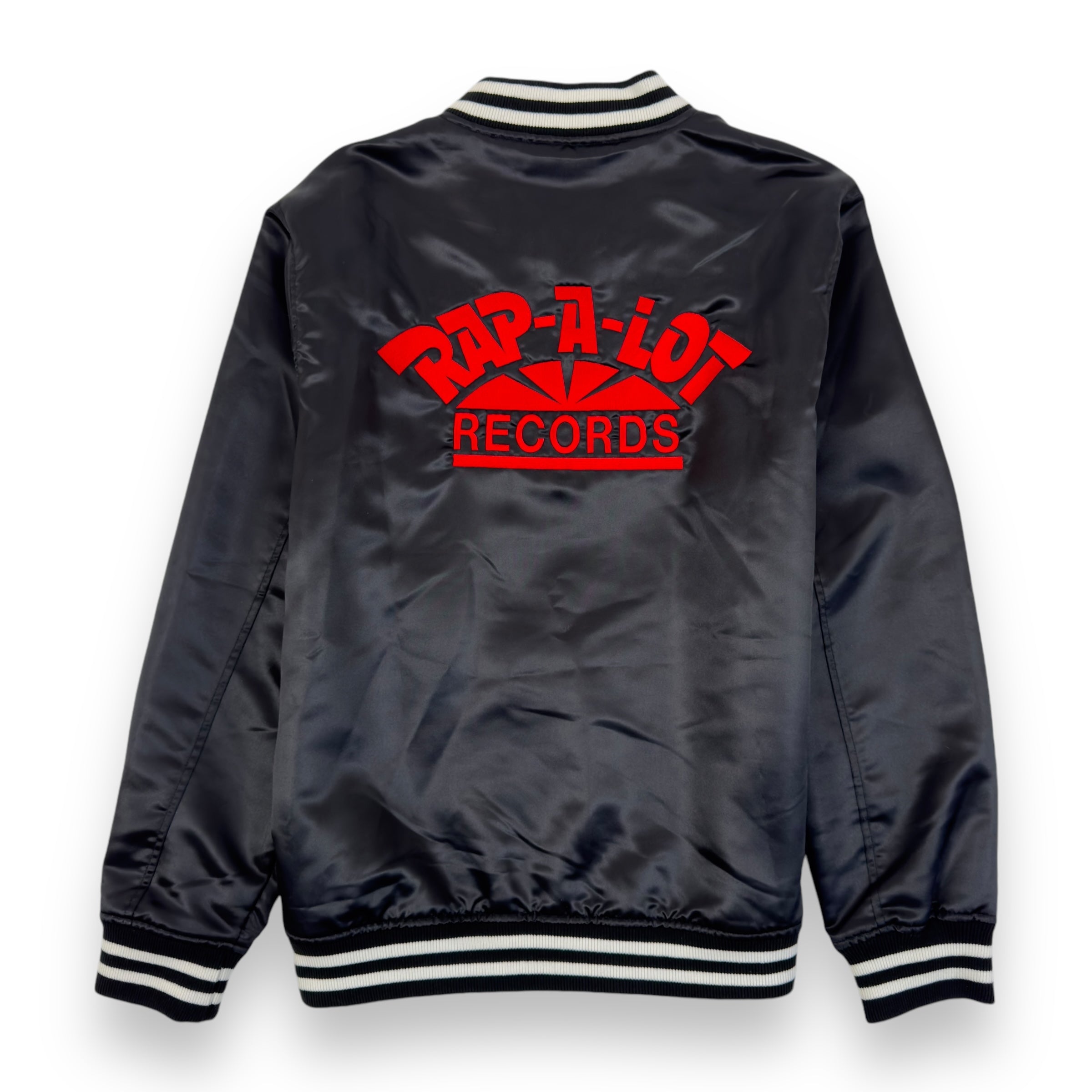 SUPREME X RAP-A-LOT RECORDS SATIN CLUB JACKET BLACK / RED XL – Wylist