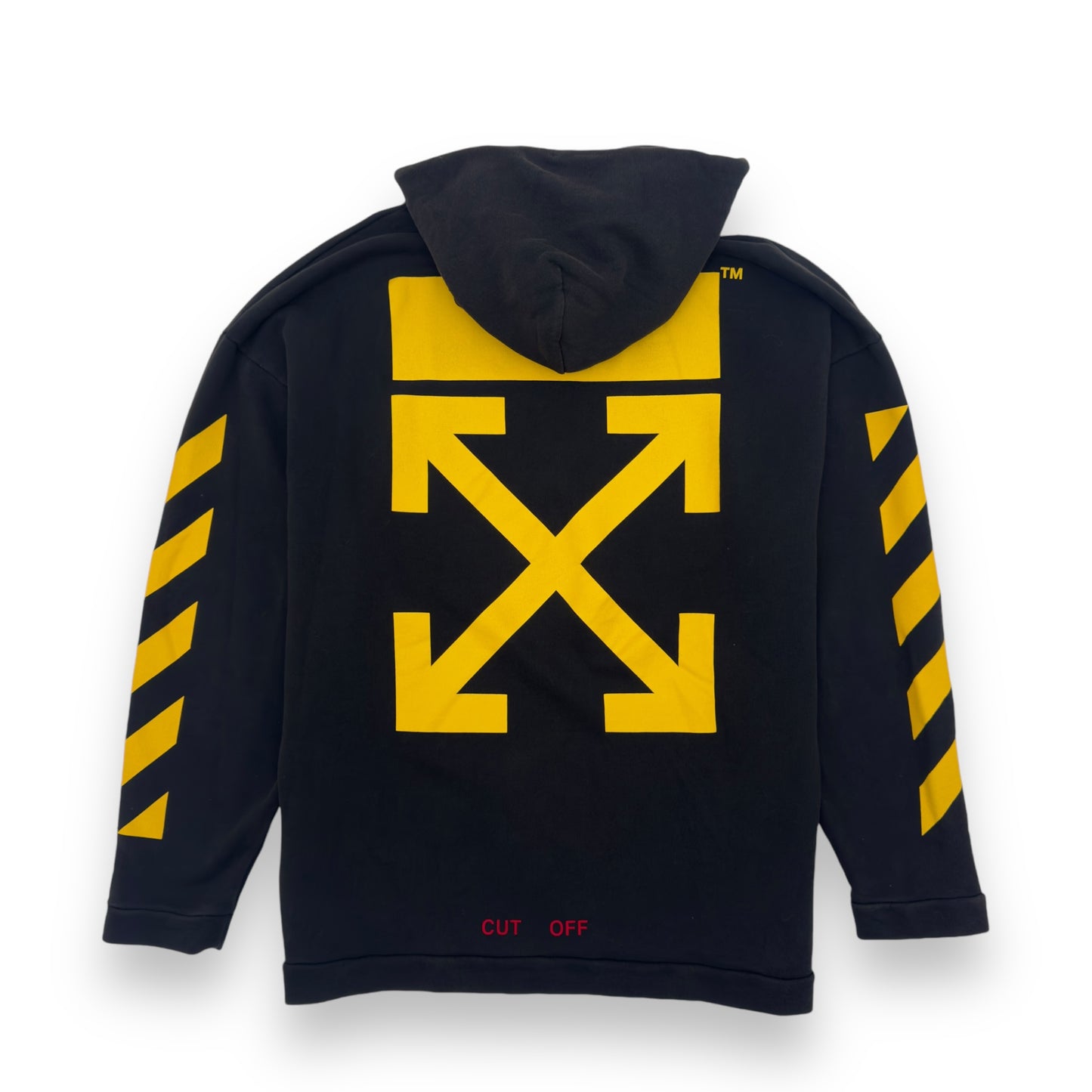 OFF-WHITE GRAPHIC PRINT HOODIE BLACK M