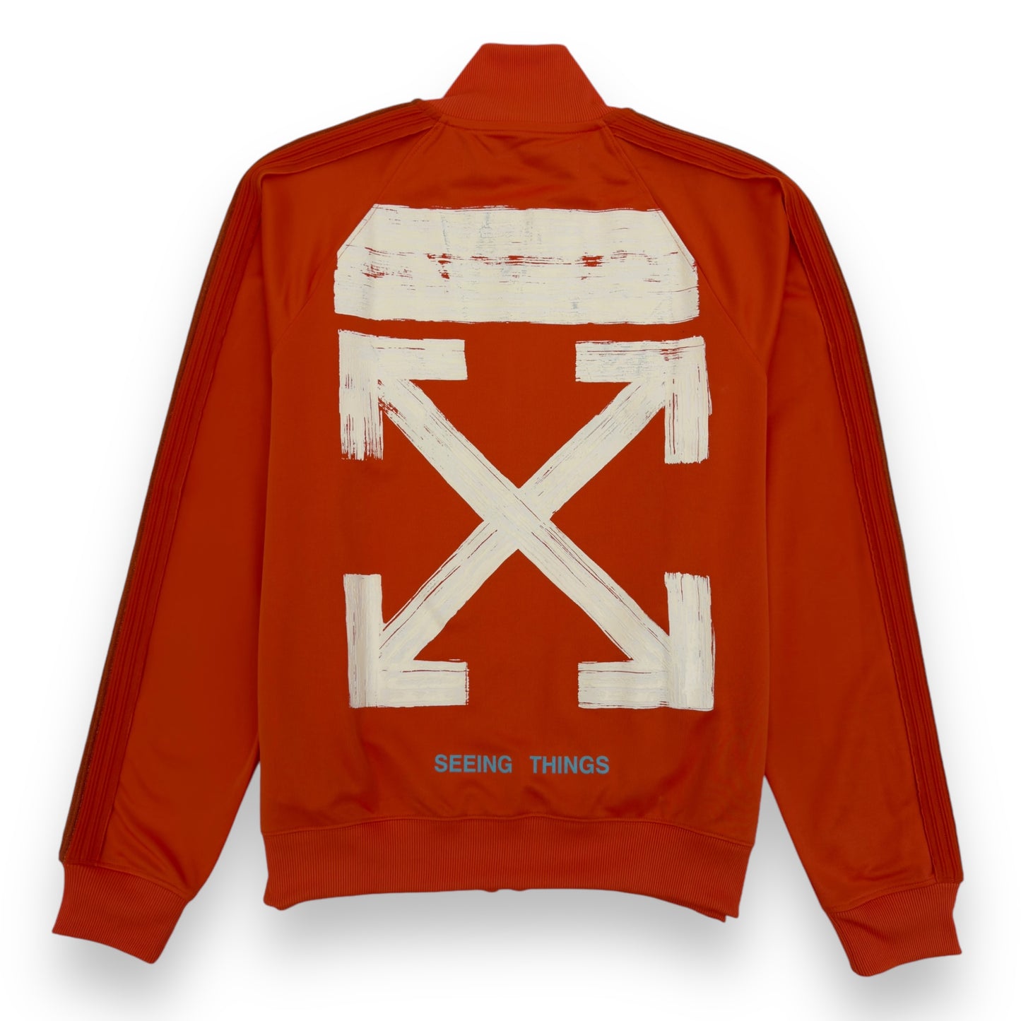 OFF-WHITE ZIP-UP ARROW TRACK JACKET ORANGE / WHITE XL