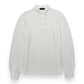 THOM SWEENEY LONG SLEEVE COTTON POLO SHIRT WHITE L