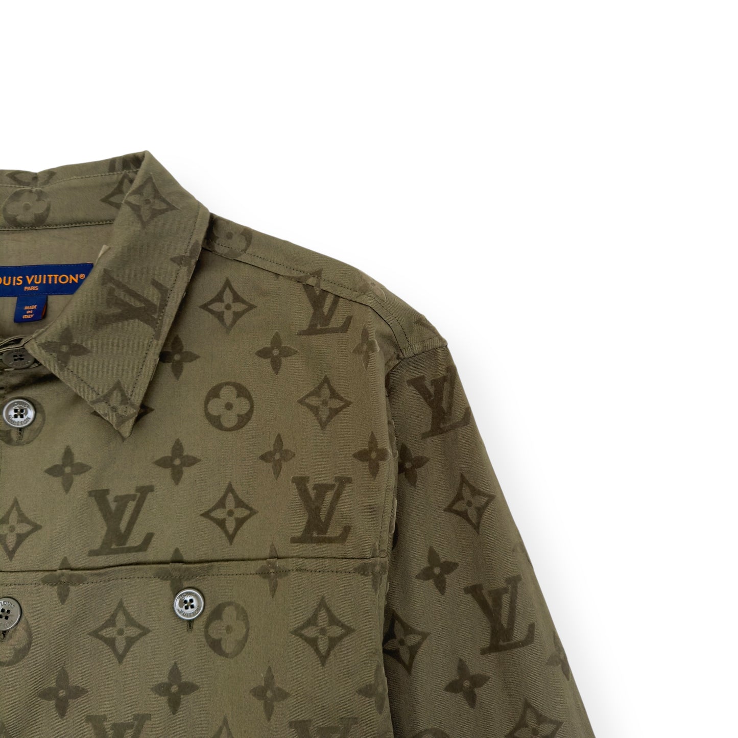 LOUIS VUITTON MONOGRAM COTTON OVERSHIRT TARMAC XL