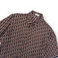 DIOR OBLIQUE SILK MONOGRAM SHIRT BROWN 40 / M