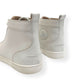CHRISTIAN LOUBOUTIN LOU SPIKE FLAT CALF HIGH TOP SNEAKER WHITE UK10.5