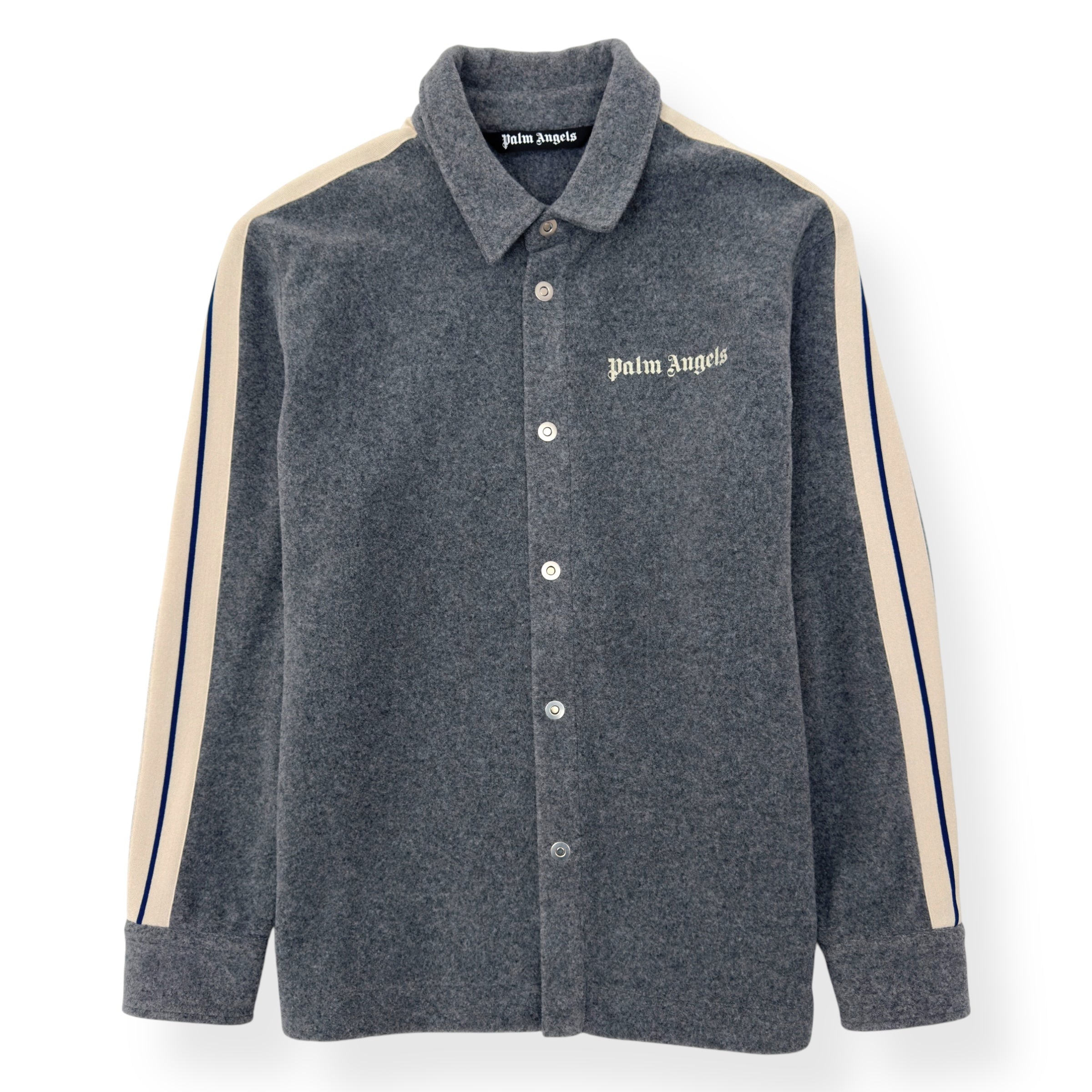 PALM ANGELS WOOL OVER SHIRT GREY XL