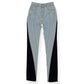 MUGLER SPIRAL SKINNY DENIM JEANS BLUE / BLACK 36 / W26”