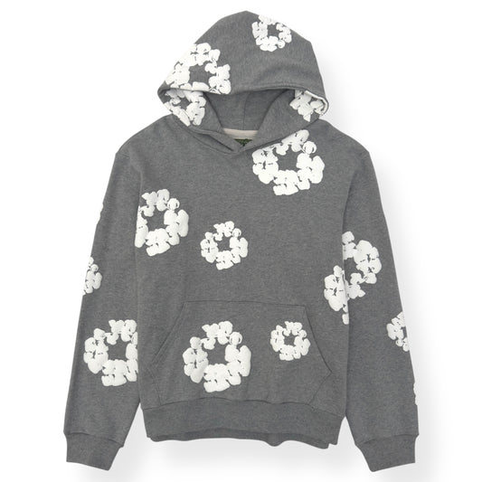 DENIM TEARS THE COTTON WREATH HOODIE GREY / WHITE L