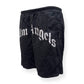 PALM ANGELS SWIM SHORTS BLACK / WHITE M
