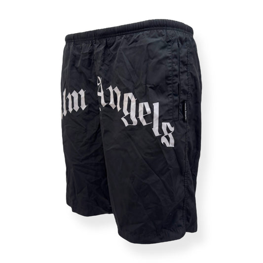 PALM ANGELS SWIM SHORTS BLACK / WHITE M