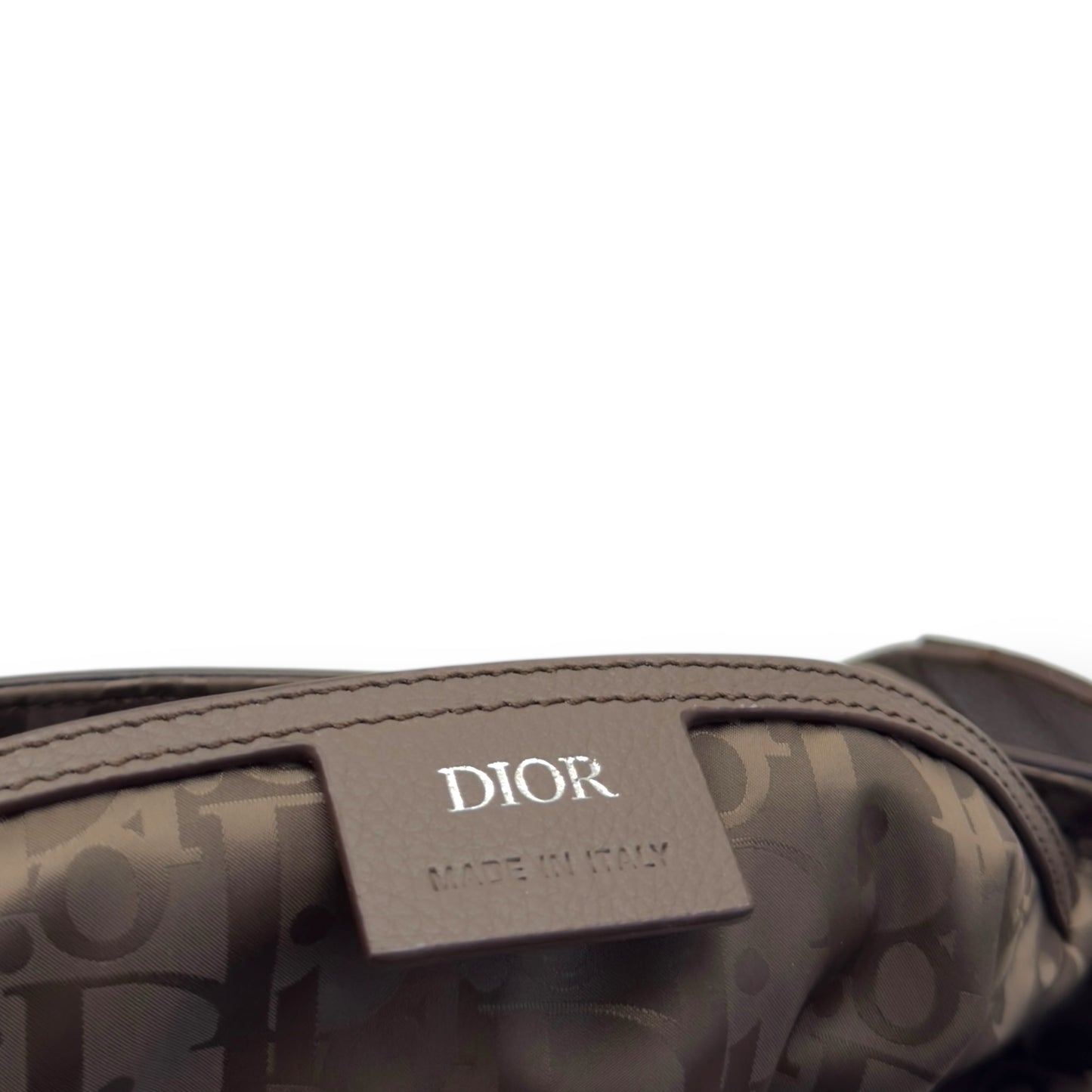 DIOR HIT THE ROAD GRAINED CALFSKIN SHOULDER BAG BROWN S