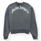 PALM ANGELS CURVED LOGO SWEATSHIRT GREY / WHITE S