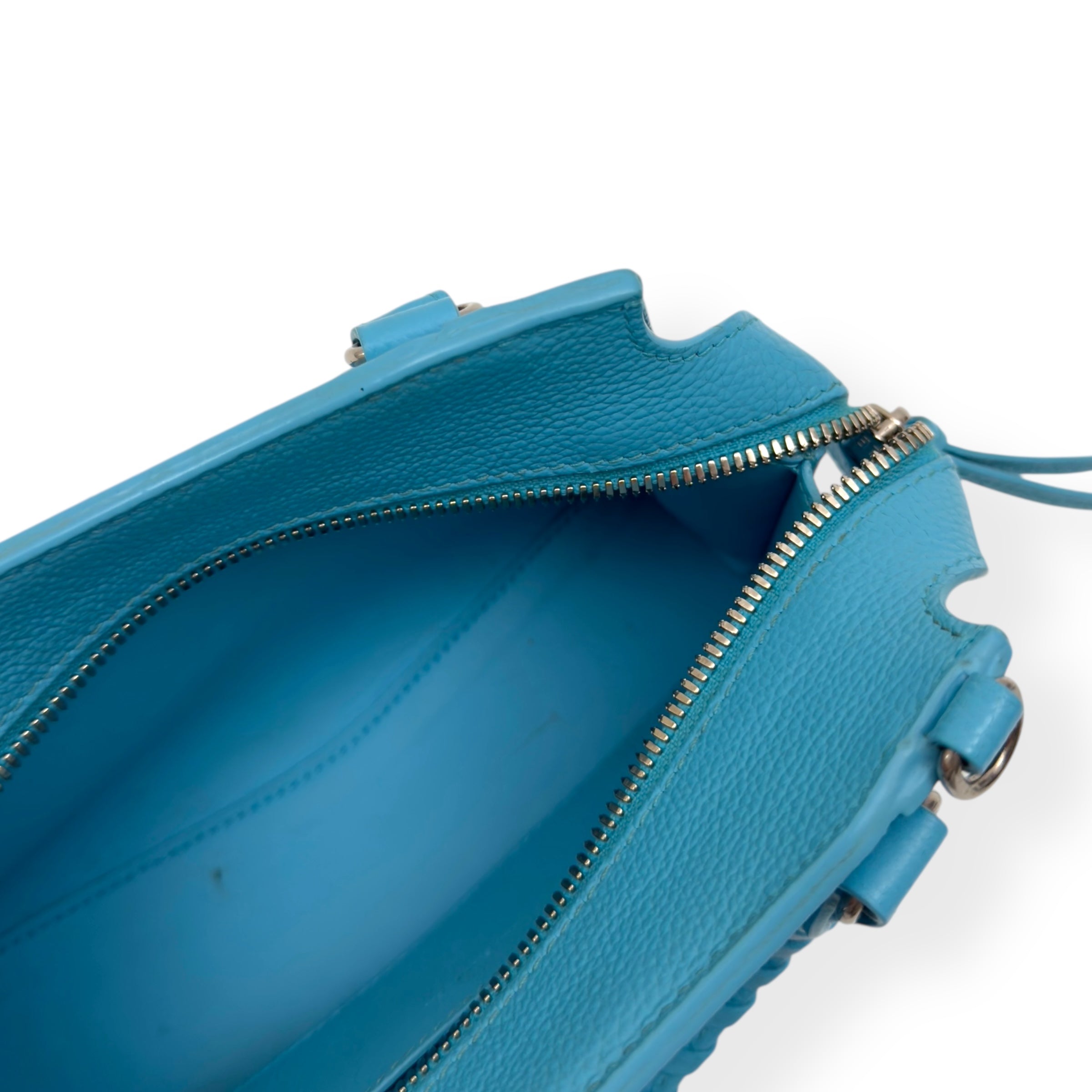 BALENCIAGA NEO CLASSIC CITY LEATHER BAG BLUE MINI