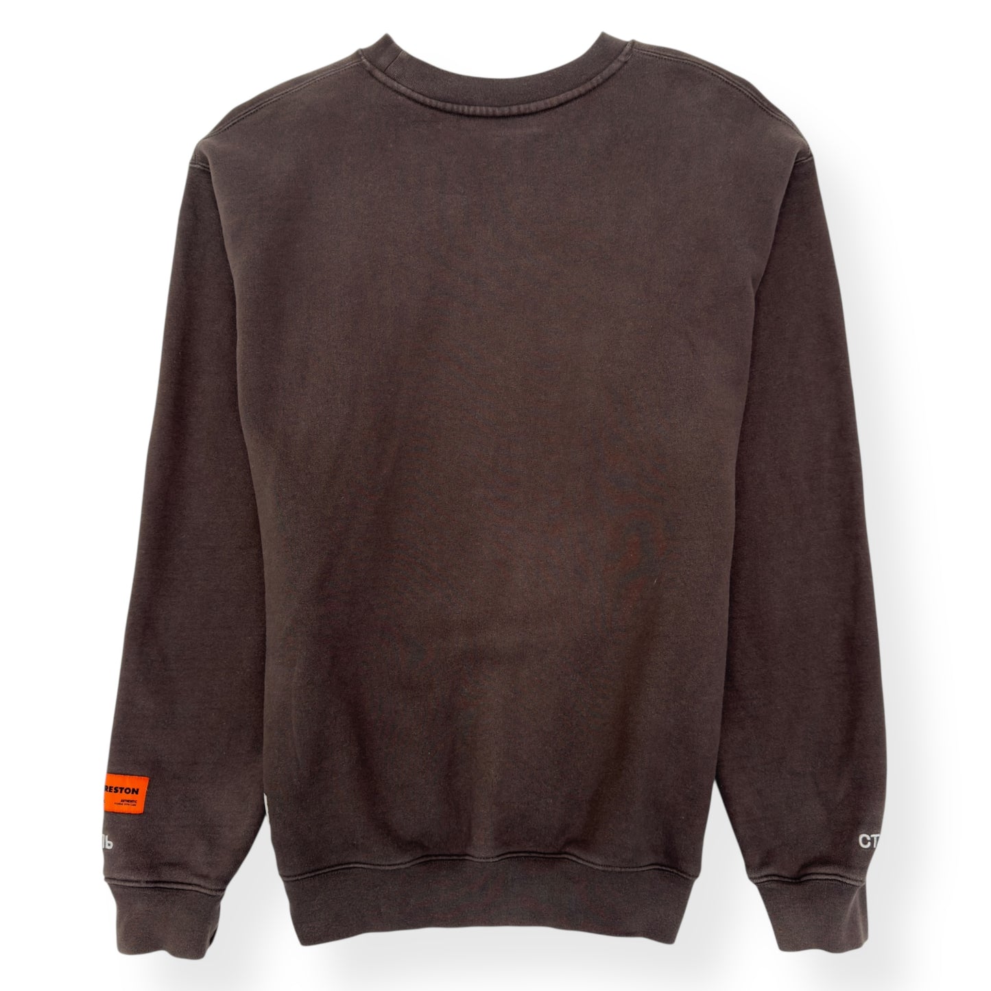 HERON PRESTON HERON PRINT CREWNECK SWEATER BROWN / ORANGE L