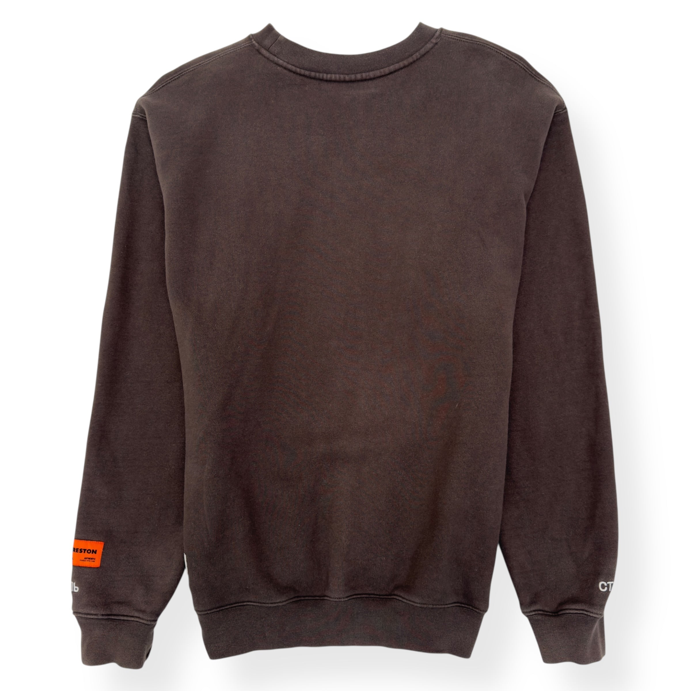 HERON PRESTON HERON PRINT CREWNECK SWEATER BROWN / ORANGE L