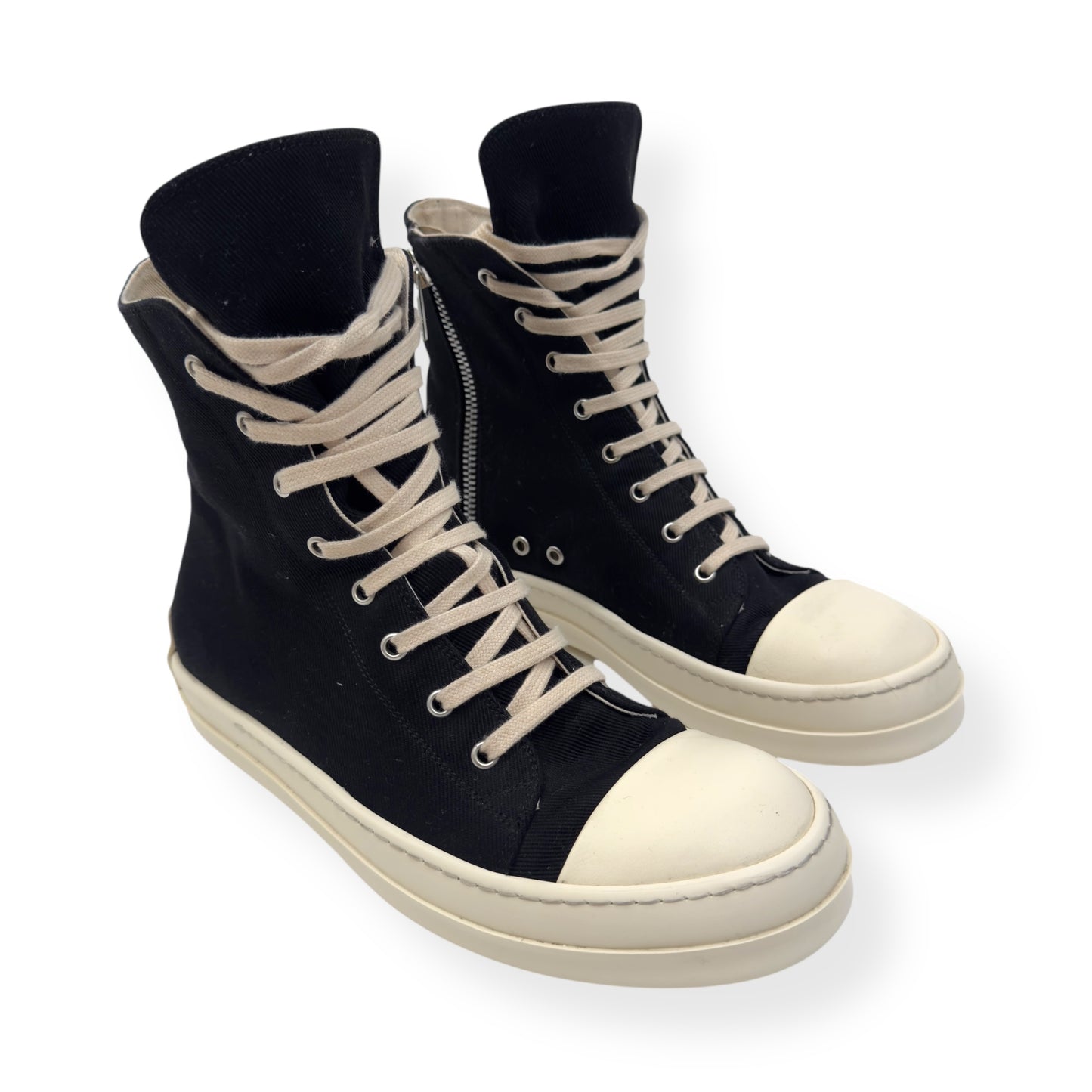 RICK OWENS DRKSHDW HOLLYWOOD HIGH TOP SNEAKER DARK DUST / MILK UK8