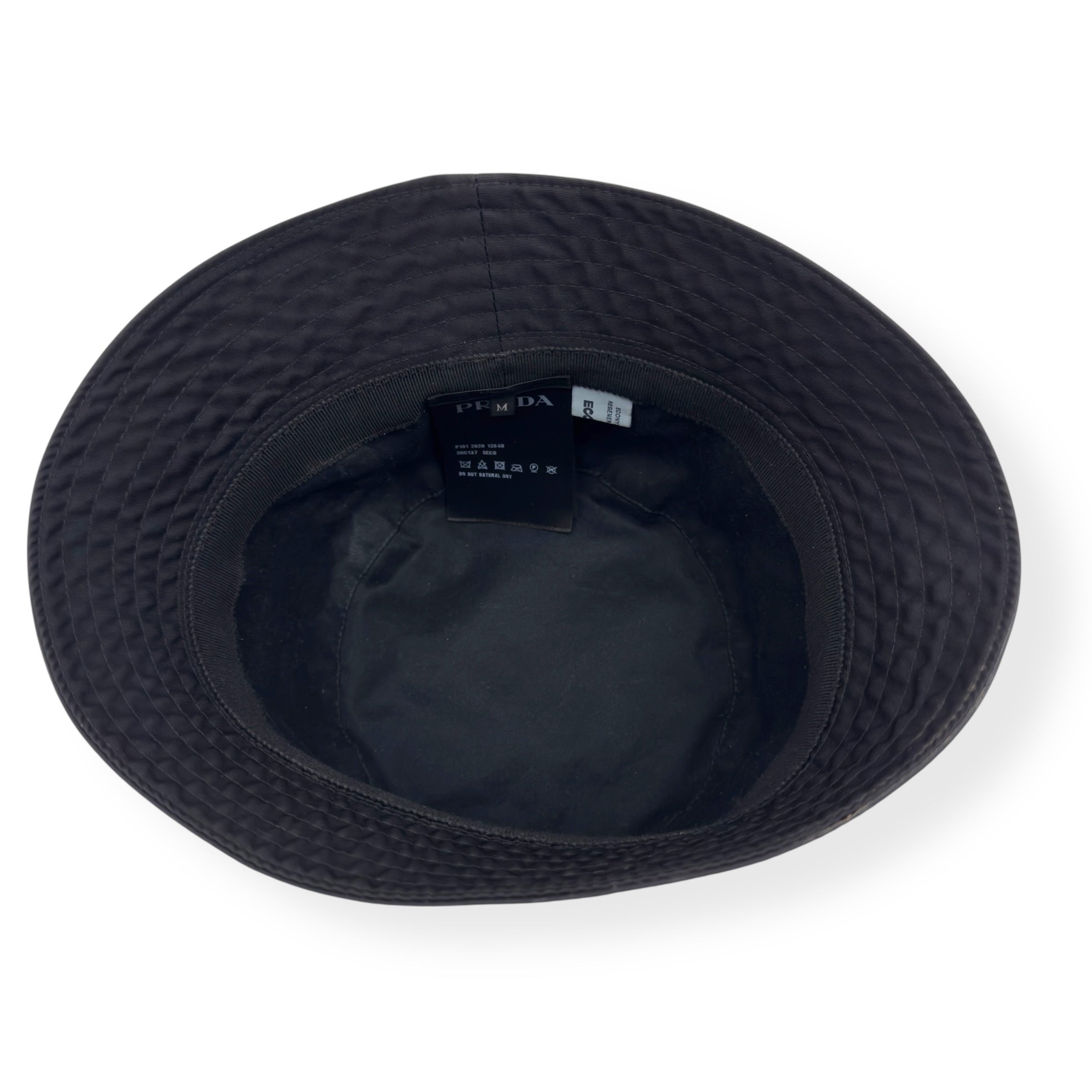PRADA RE-NYLON BUCKET HAT BLACK M