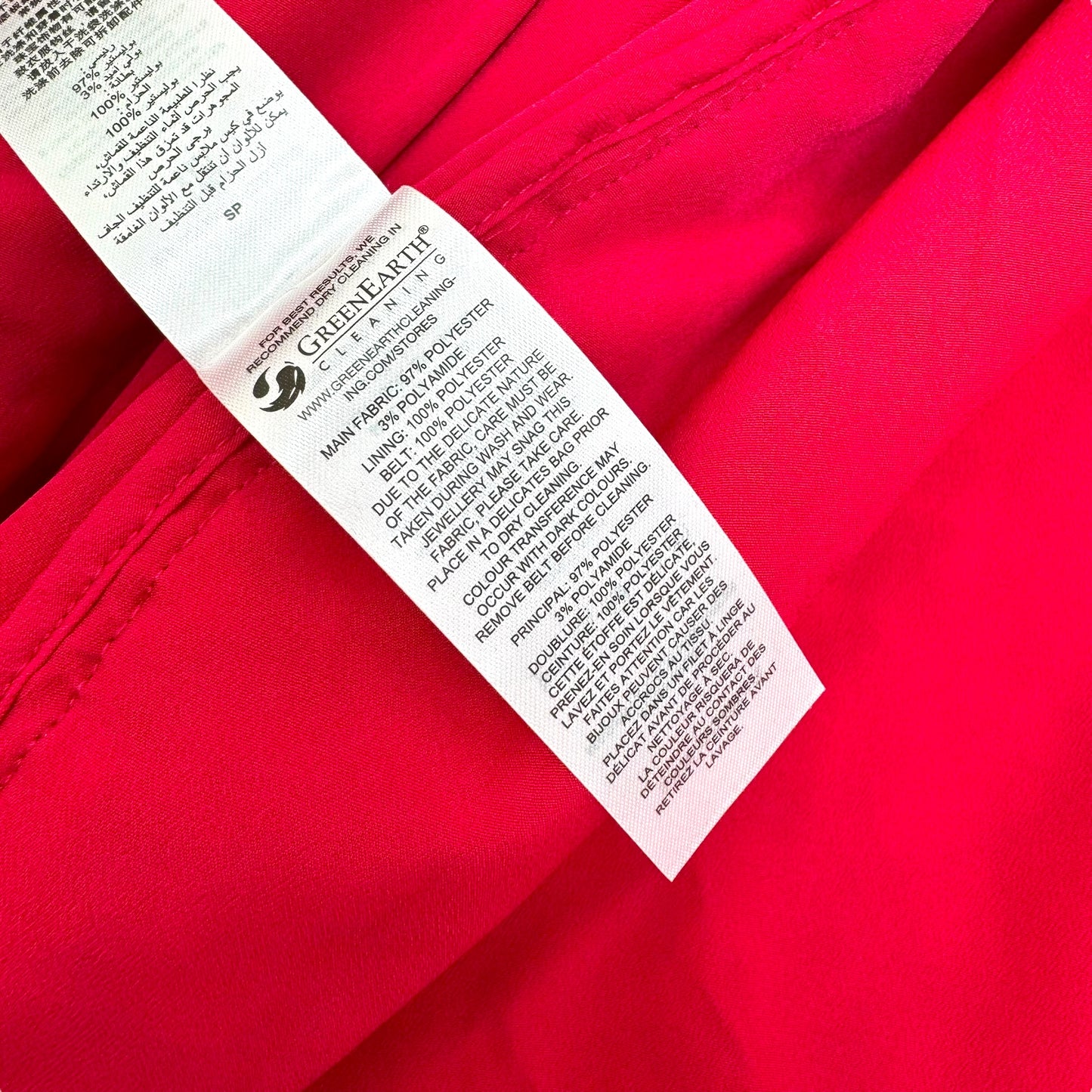 SELF-PORTRAIT BELTED CREPE-TRIMMED CORDED LACE MIDI DRESS PINK UK14