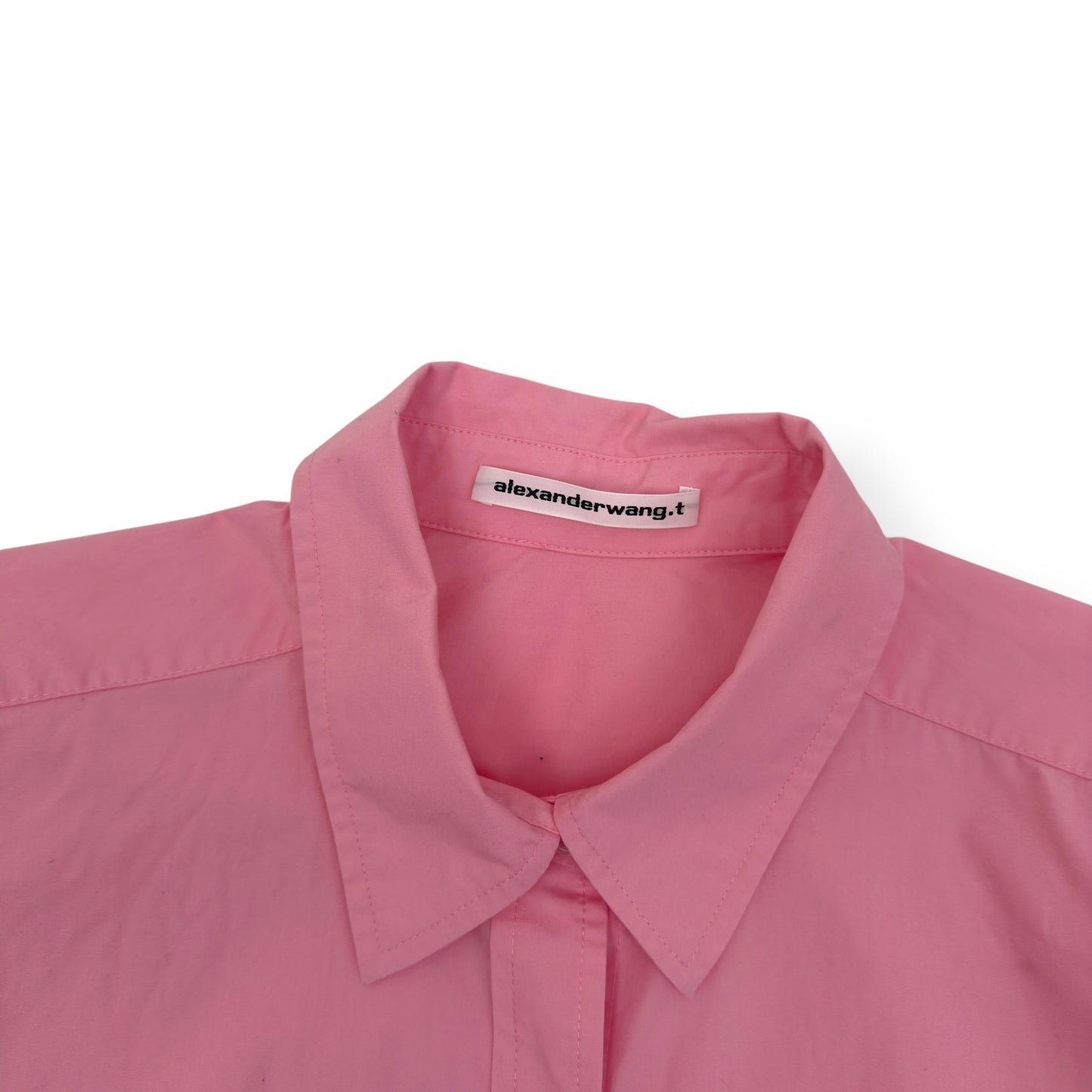 ALEXANDER WANG COTTON BUTTON-UP SHIRT PINK XS