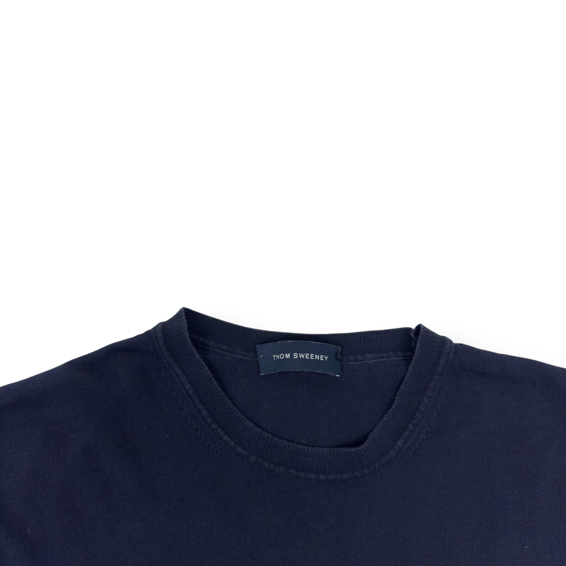 THOM SWEENEY COTTON T-SHIRT BLUE L