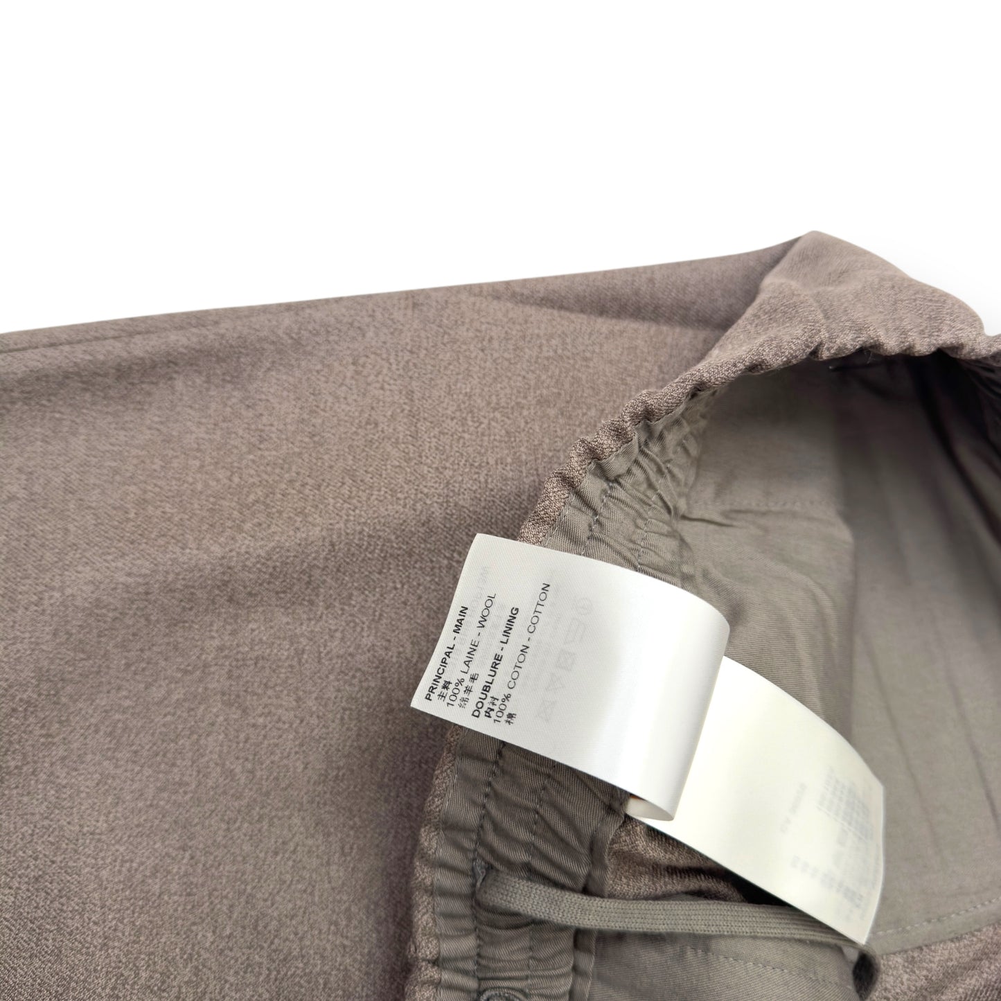 LOUIS VUITTON WOOL STRAIGHT LEG TROUSERS BEIGE 40 / S