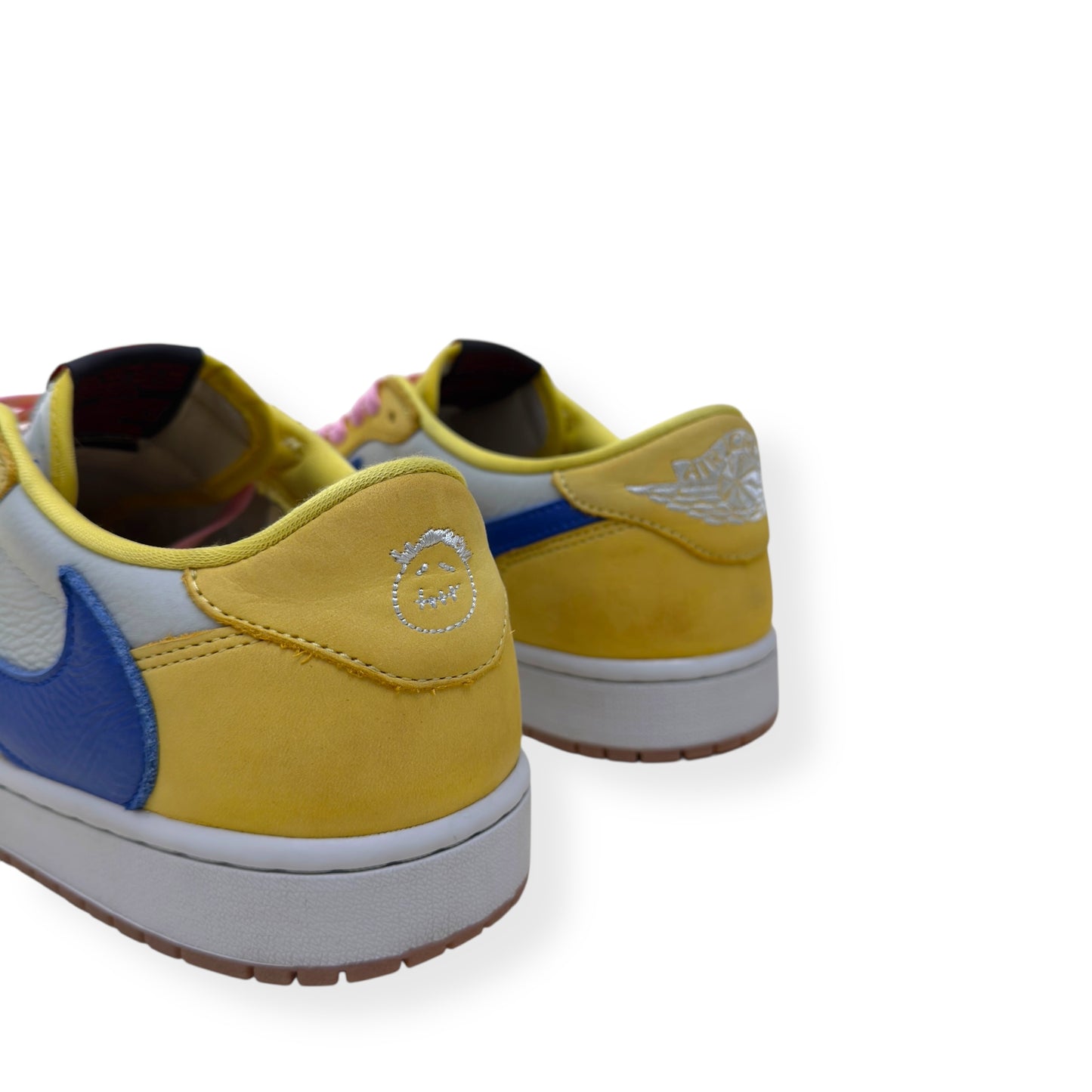 NIKE AIR JORDAN 1 X TRAVIS SCOTT LOW TOP SNEAKER CANARY UK9