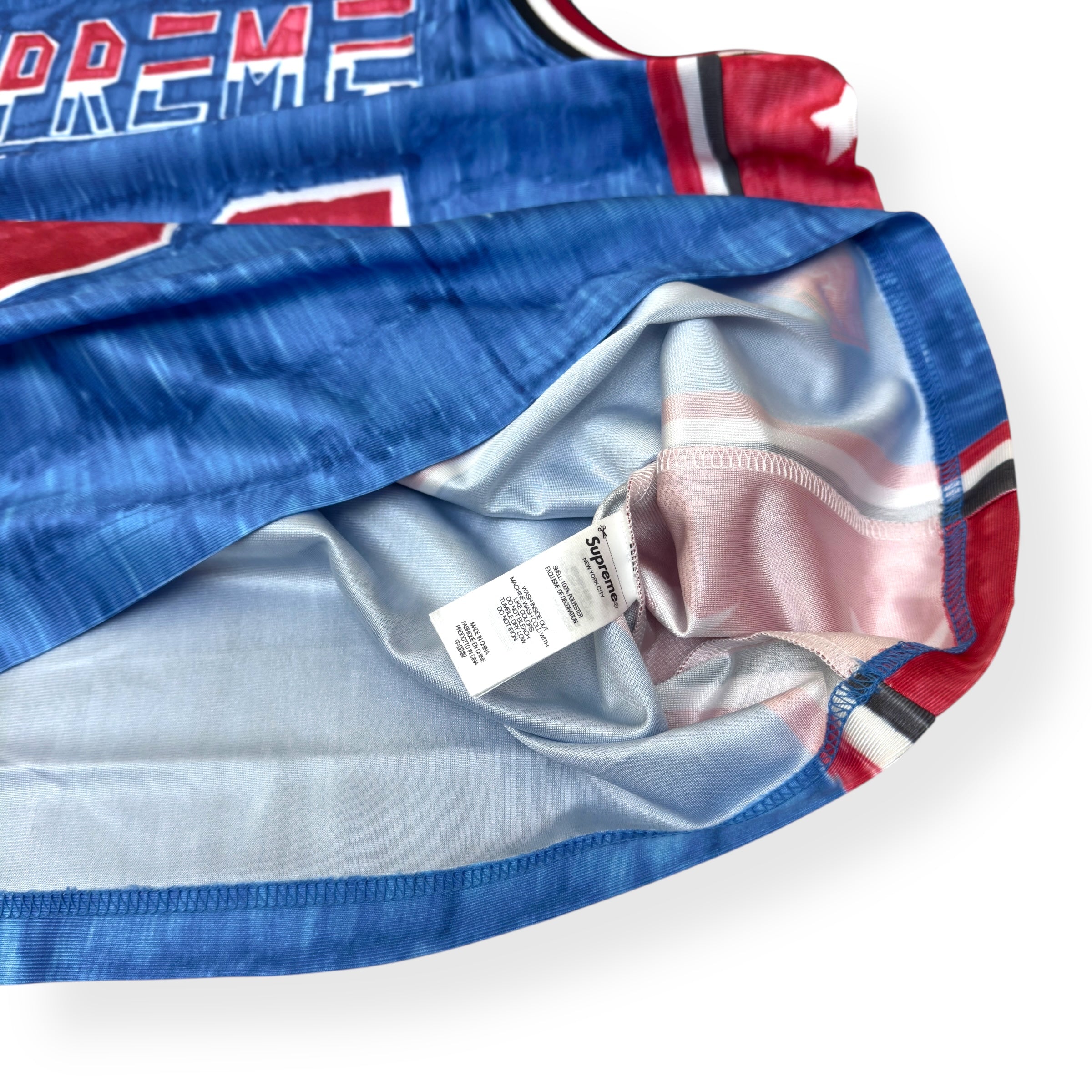 SUPREME MARKER BASKETBALL SHORTS RED / BLUE / WHITE L