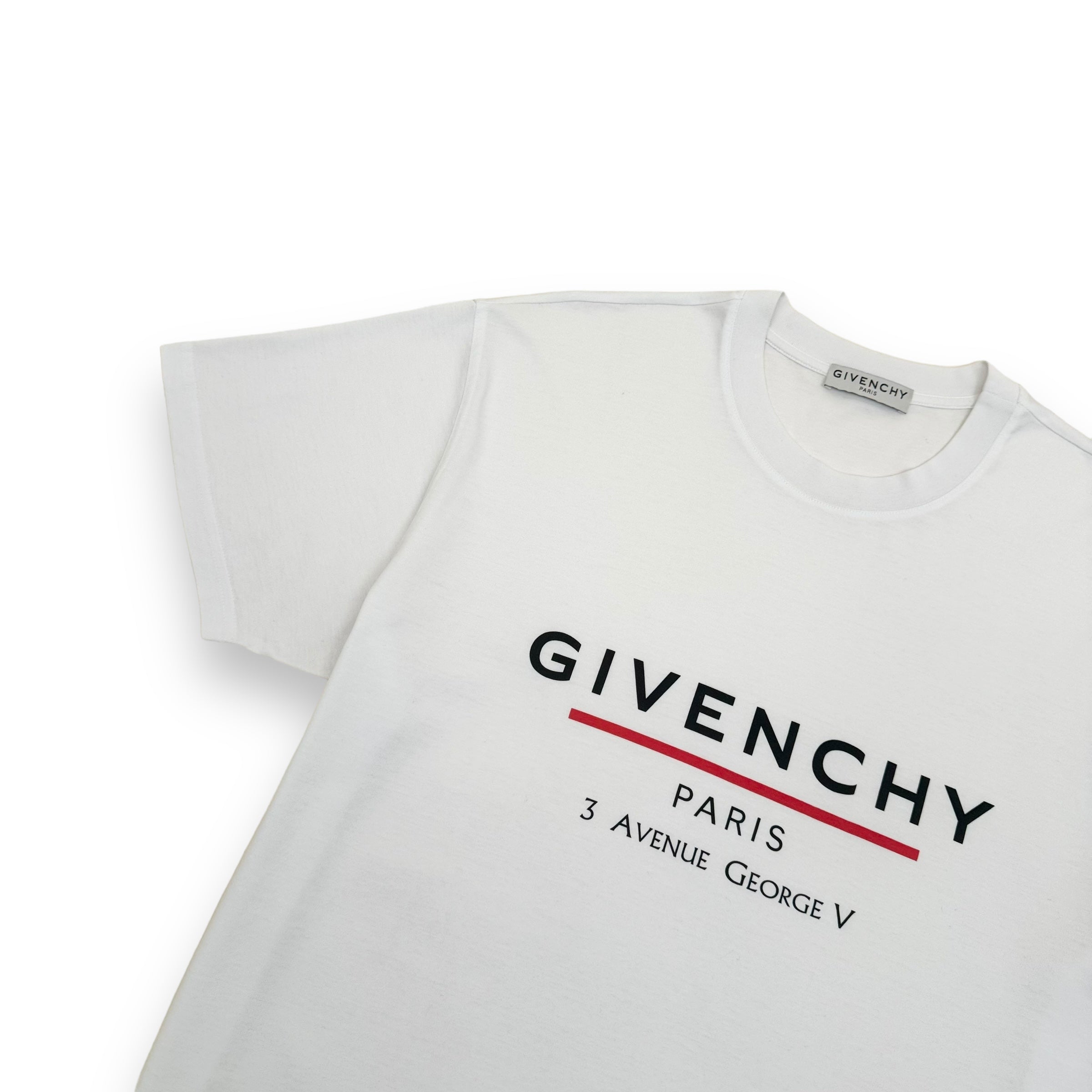 GIVENCHY PARIS LOGO T-SHIRT WHITE M